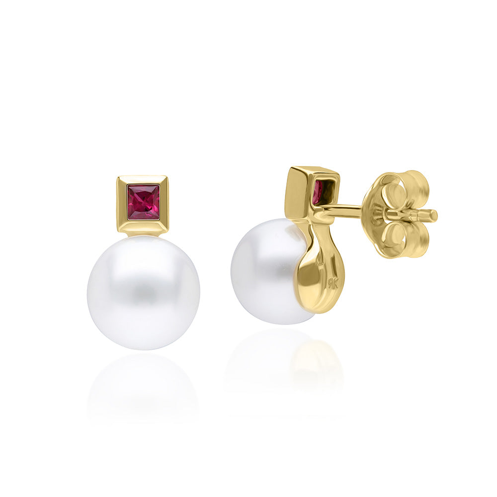 135E1810-02-9K-Gold-Pearl-and-Ruby-Earrings
