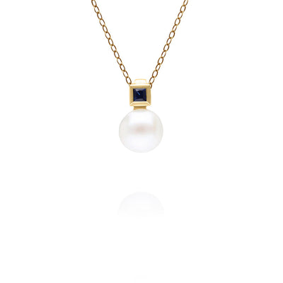 135P2093-03-9K-Gold-Pearl-and-Square-Blue-Sapphire-Pendant