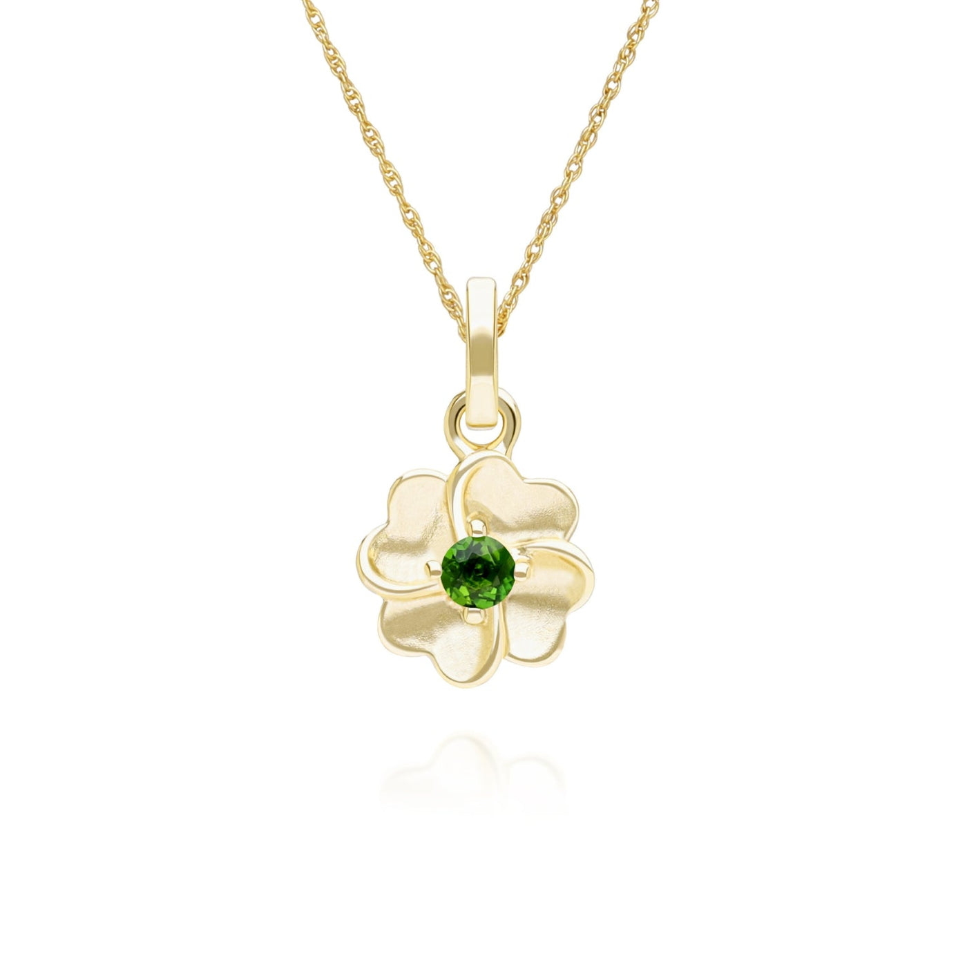 9K-Gold-Chrome-Diopside-Bloom-Floral-Pendant