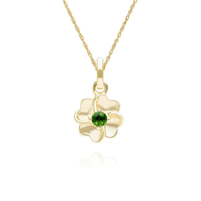 9K-Gold-Chrome-Diopside-Bloom-Floral-Pendant