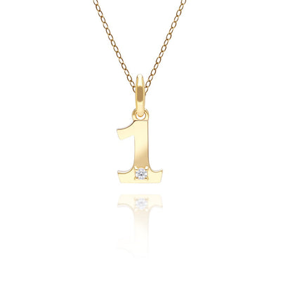 135P2147-01-9K-Gold-Lucky-Number-1-Pendant-with-Diamond