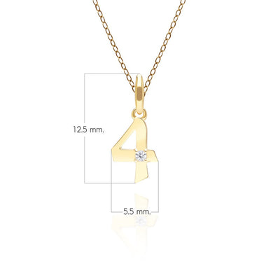 135P2150-01-9K-Gold-Lucky-Number-4-Pendant-with-Diamond