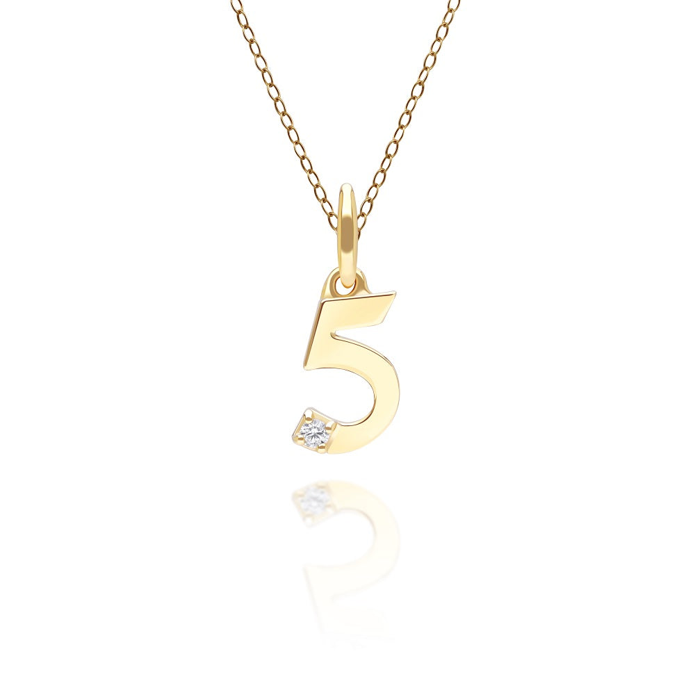 135P2151-01-9K-Gold-Lucky-Number-5-Pendant-with-Diamond