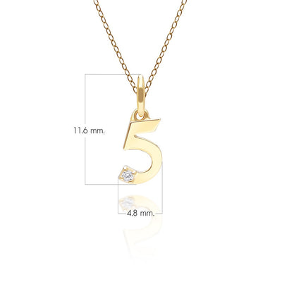 135P2151-01-9K-Gold-Lucky-Number-5-Pendant-with-Diamond