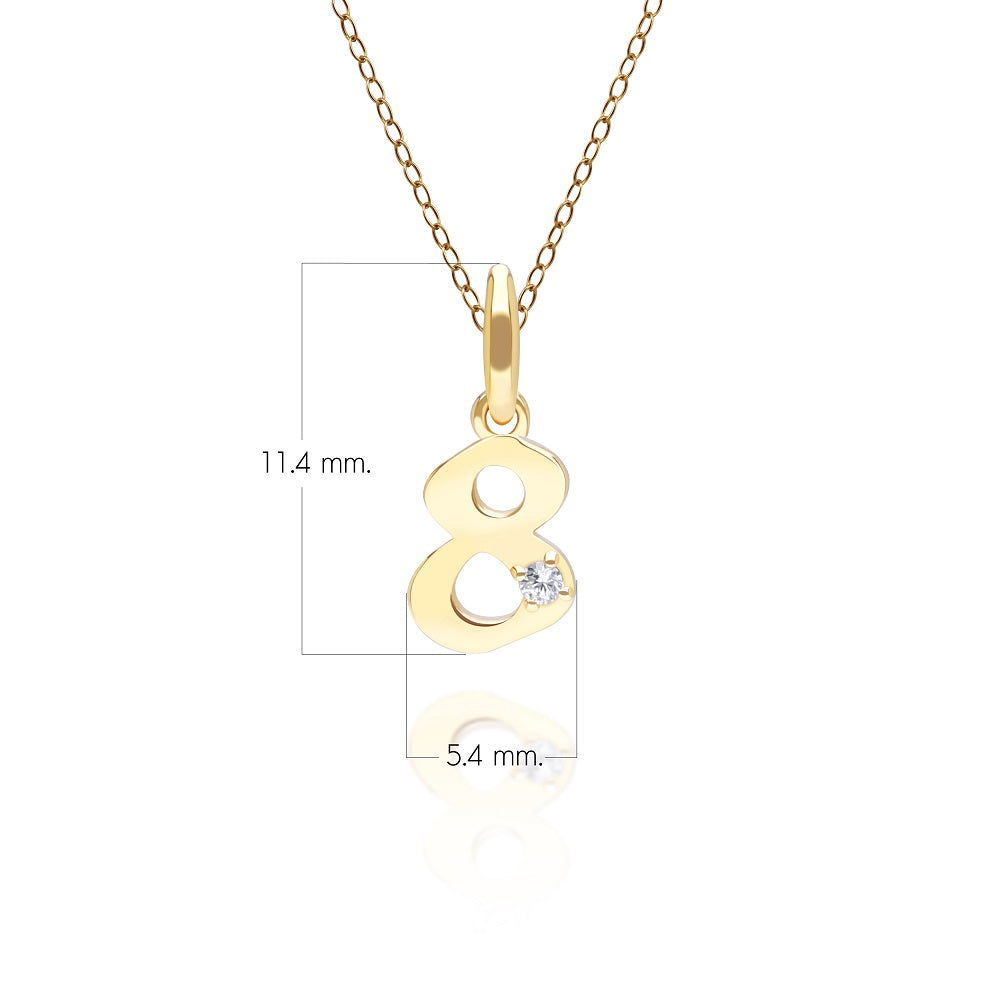 135P2154-01-9K-Gold-Lucky-Number-8-Pendant-with-Diamond