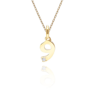 135P2155-01-9K-Gold-Lucky-Number-9-Pendant-with-Diamond