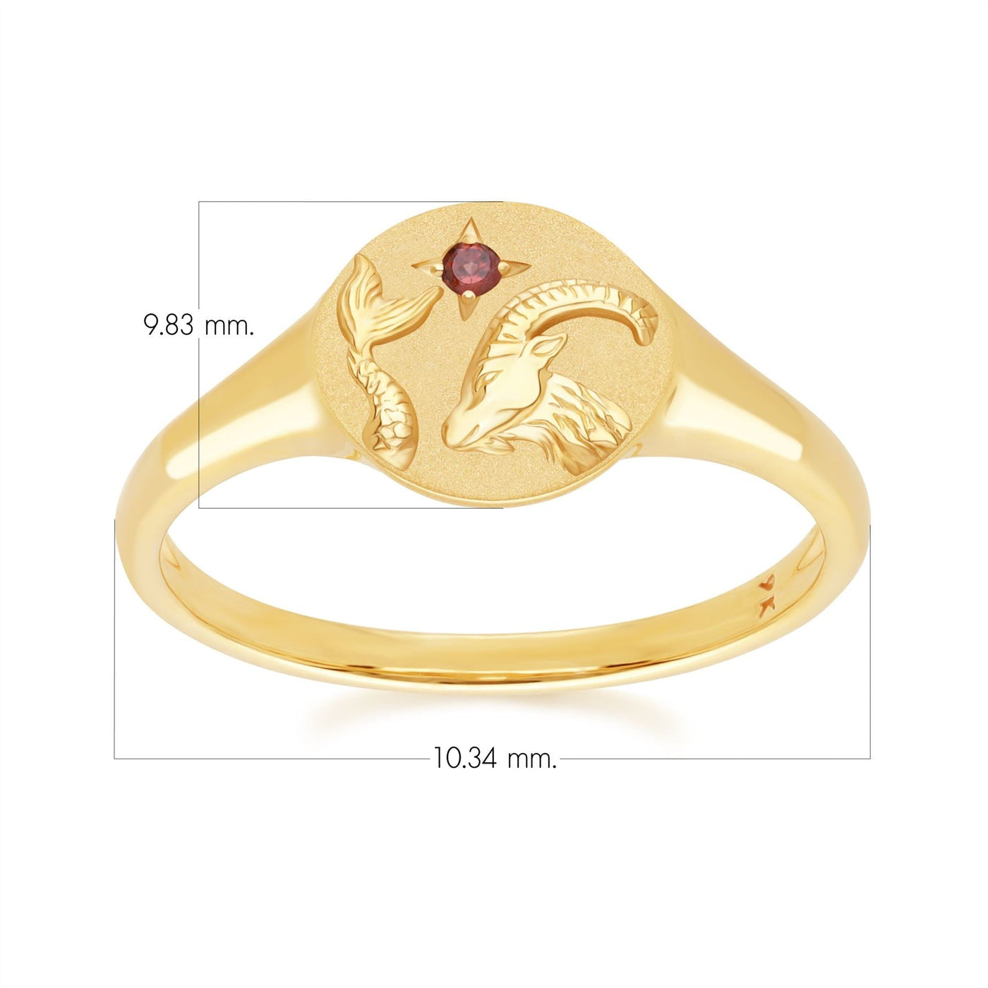 135R2079-01-9K-Garnet-Capricorn-Zodiac-Signet-Ring