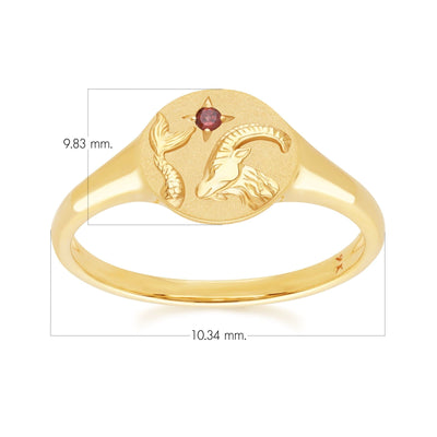 135R2079-01-9K-Garnet-Capricorn-Zodiac-Signet-Ring