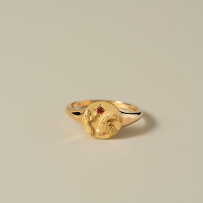 135R2079-01-9K-Garnet-Capricorn-Zodiac-Signet-Ring