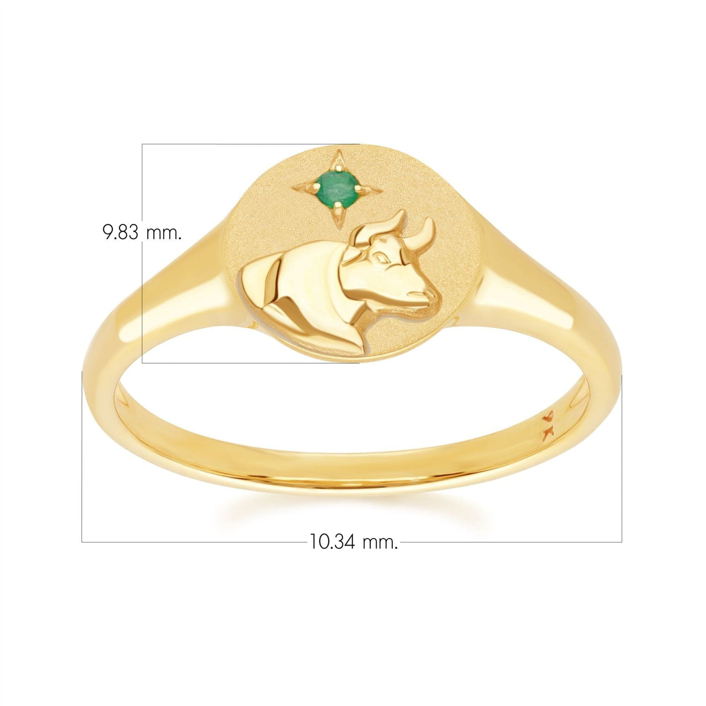 135R2083-01-9K-Emerald-Taurus-Zodiac-Signet-Ring