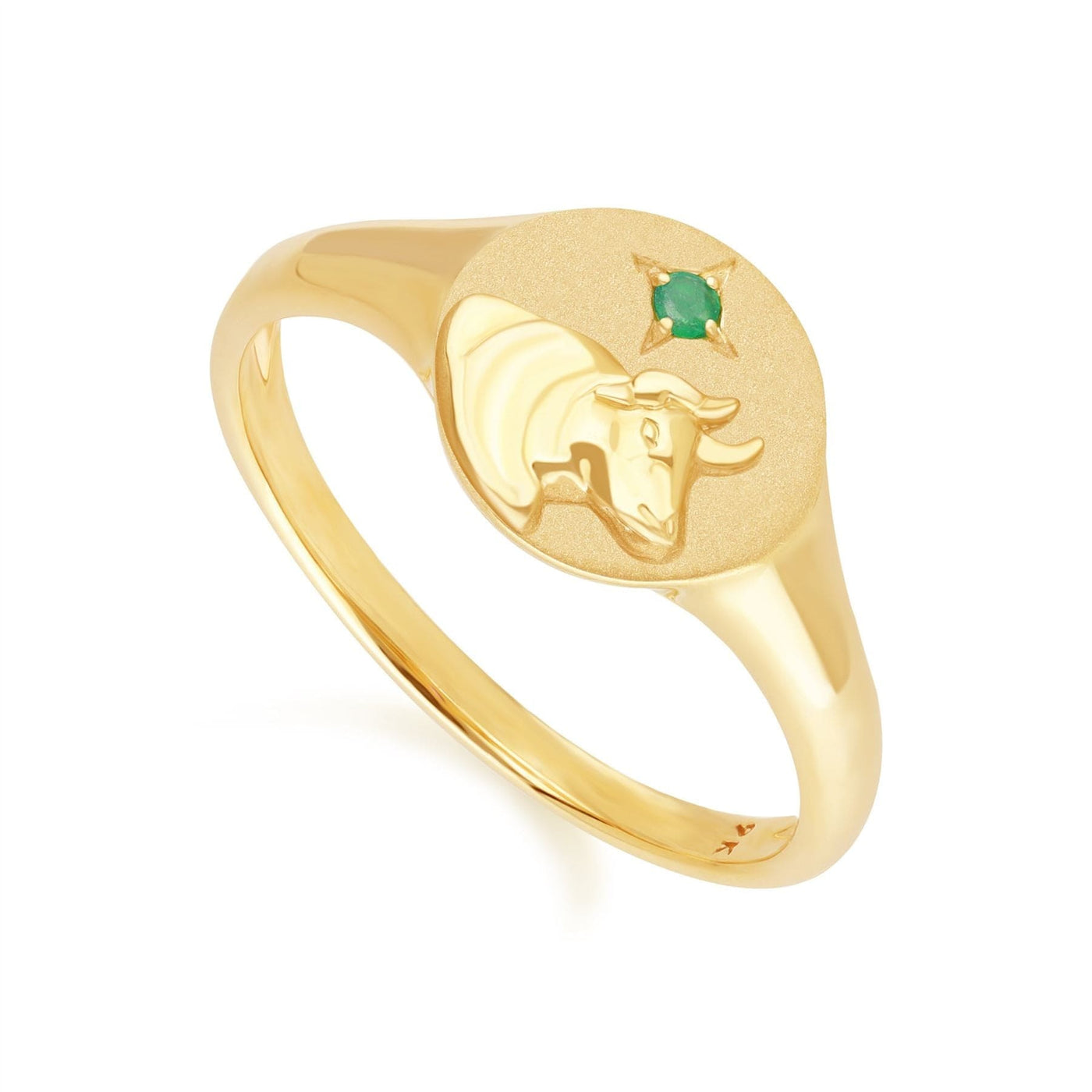 135R2083-01-9K-Emerald-Taurus-Zodiac-Signet-Ring