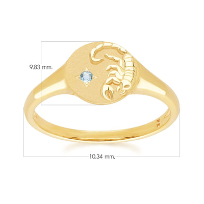 135R2088-01-9K-Blue-Topaz-Scorpio-Zodiac-Signet-Ring