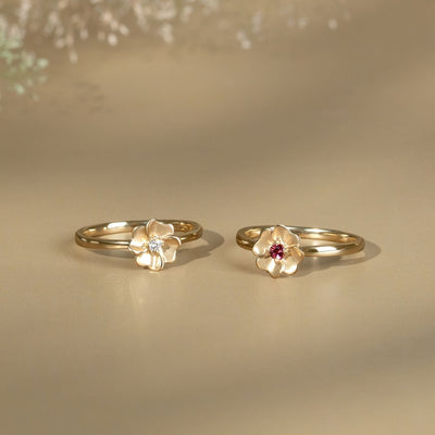 9K-Yellow-Gold-Pink-Tourmaline-Bloom-Floral-Ring