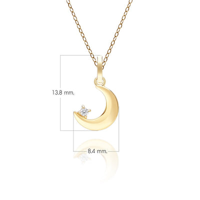 191P0800-01-9K-Gold-Lucky-Symbol-Moon-Pendant-with-Diamond