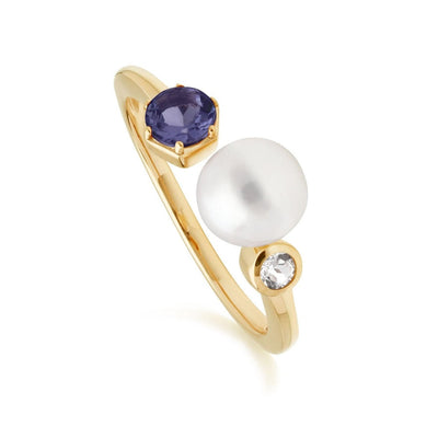 270R0586-08-Silver-Pearl-and-Tanzanite-Open-Ring