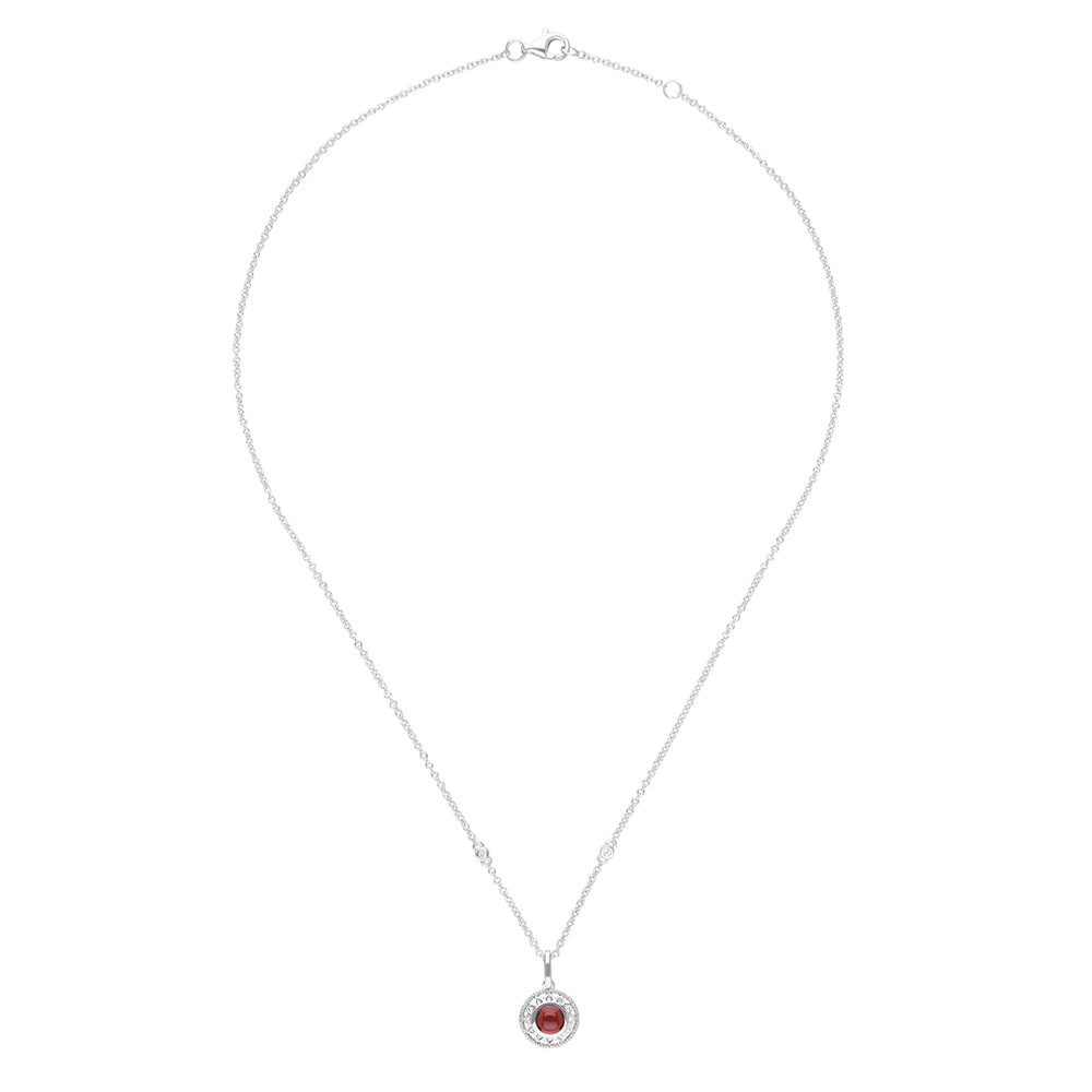 253N3591-01 Silver Garnet Luxe Necklace