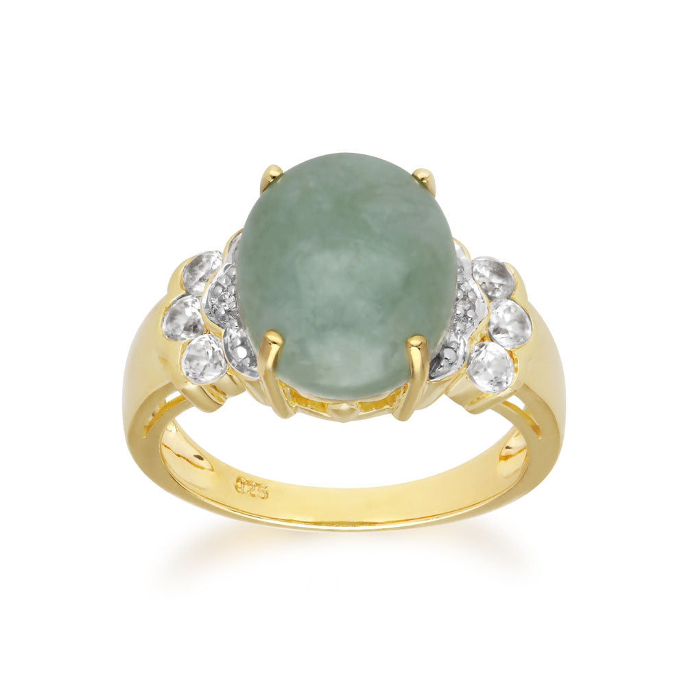 925 Sterling Silver Jade Ring