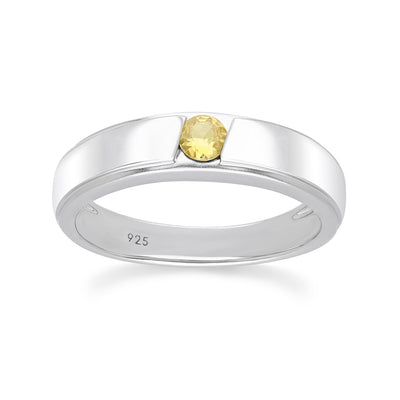 253R7141-03-Silver-Yellow-Sapphire-Sand-Cast-Ring
